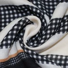 Long Black Scarf Wholesale Casual Flower And Grid Long Polyester Black Hair Scrunchie Scarf