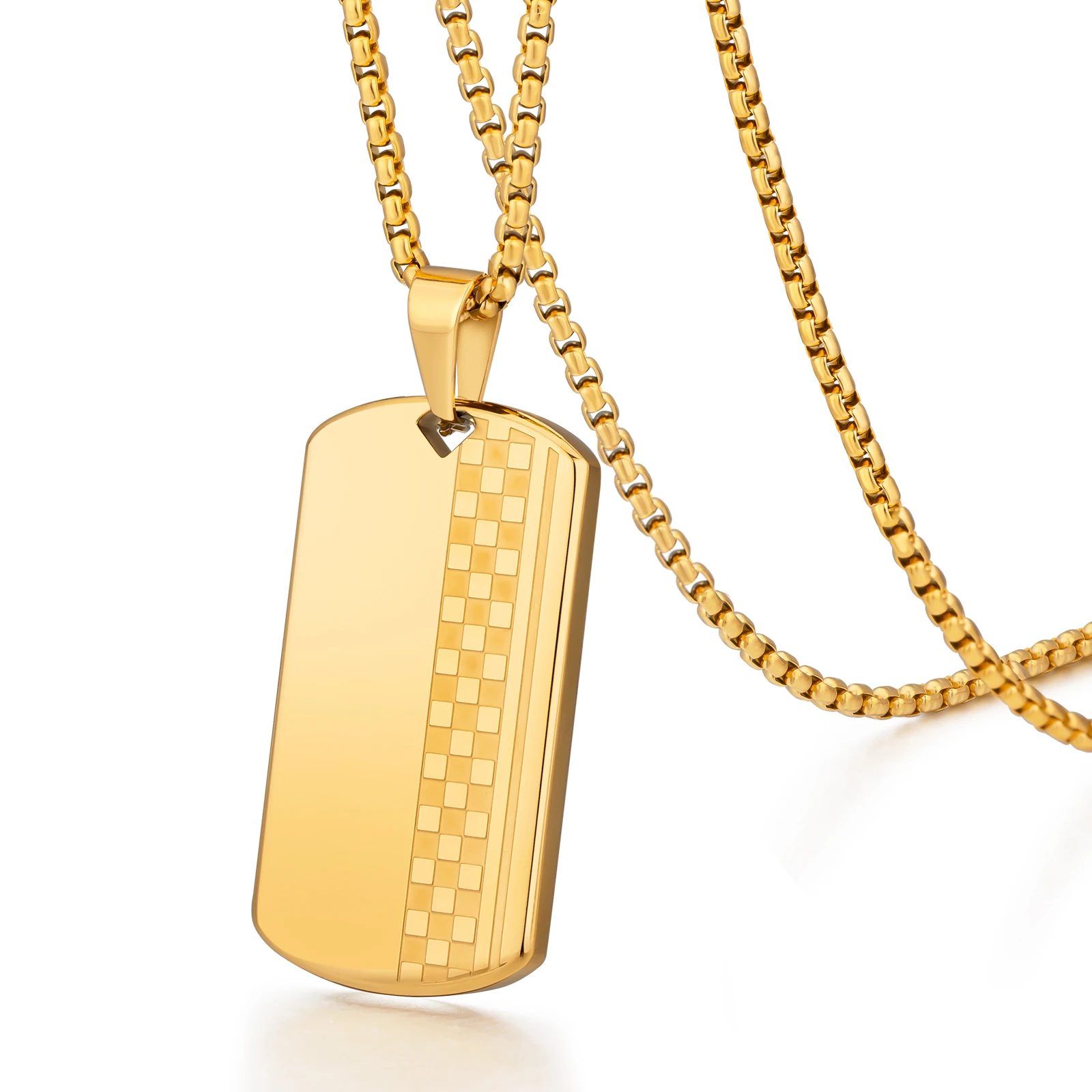 Gold Plated 18k Gold Dog Tags Personalized 18K Gold Plated Fashion