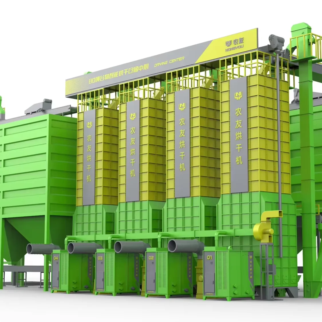 Essiccatore per Cereali di Tipo a Carica Singola Personalizzato da 120 Ton per Riso, Frumento, Mais con Motore e Cuscinetti come Componenti Principali