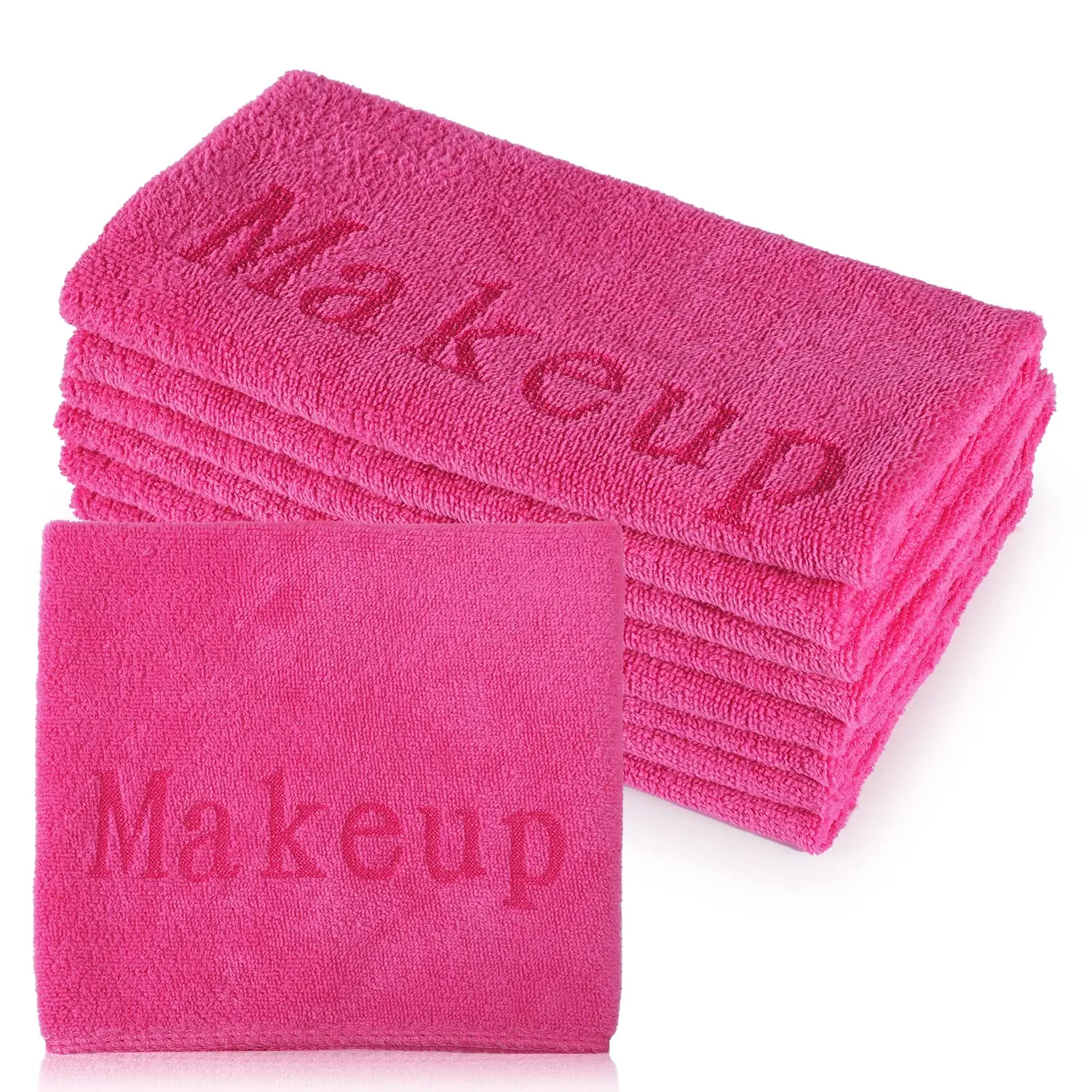Makeup Towels,Microfiber Face Washcloth 12x12in Makeup Remover Wash Cloth Soft For Women Skin