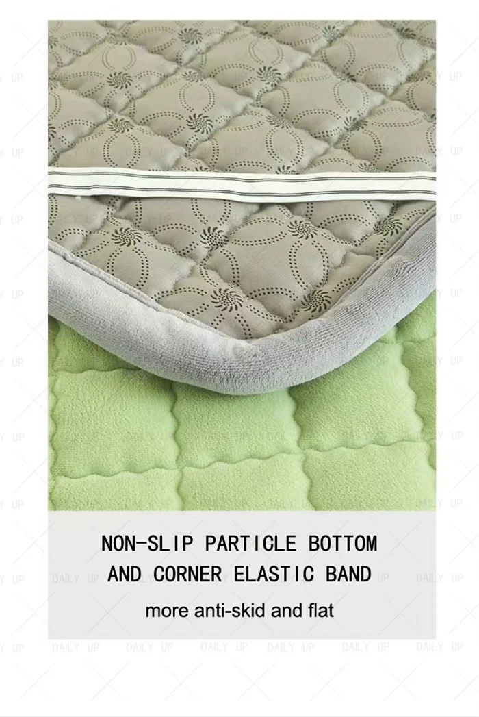 Padded Soft Bed Mattress Cover Topper Adults King Size Air Breathable Comfortable Sleep Bedding Mattress For Hotel Bedroom