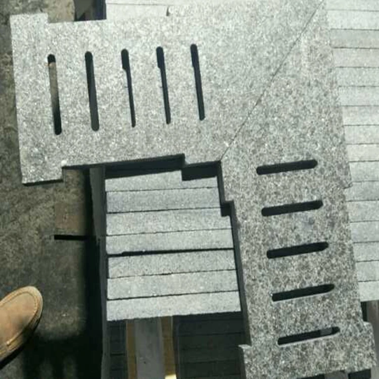 Black Basalt Swimming Pool Overflow Drain Grates and Troughs
