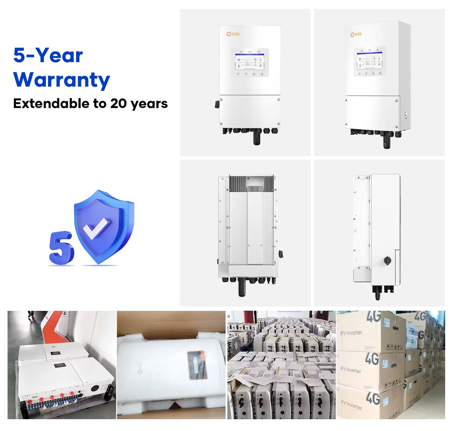 Solis Hybrid Solar Inverter S6-EH1P(3-8)K-L-PLUS 3kw 3.6kw 5kw 6kw 8kw ...