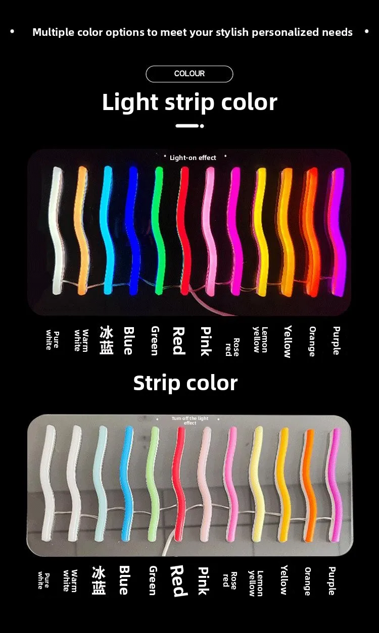 product cross border christmas holiday room bedroom decoration led illuminated sign neon lights bar shape letter lights bar atmosphere-9