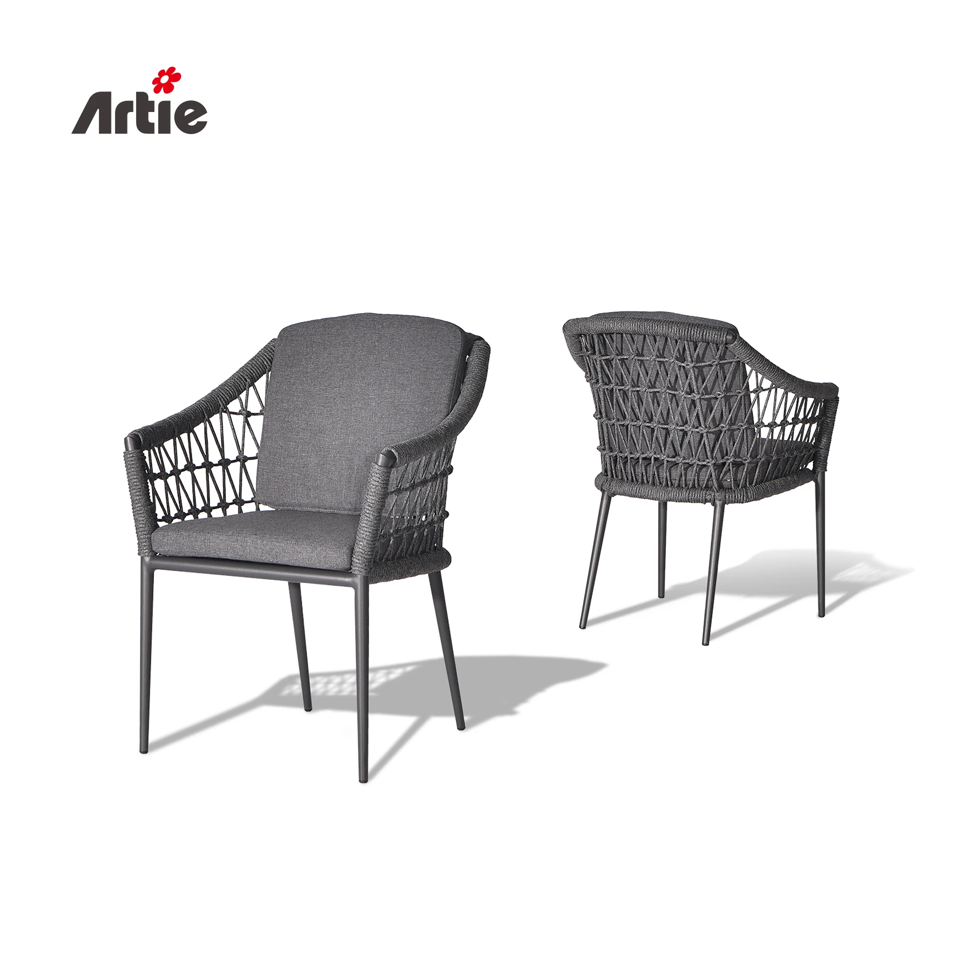 Artie Modern Glass Extendable Table Luxury Garden Furniture Aluminum Extension Dining Table Set Outdoor Furniture