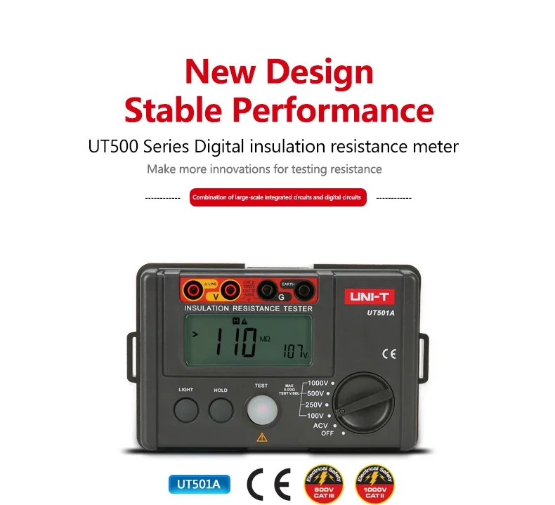 Uni-T UT502A 2500V Insulation Resistance Tester - Australia