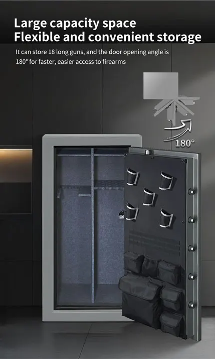 CEQSAFE American High Security Fireproof Metal Big Long Home Gun Safe Deposit Box manufacture