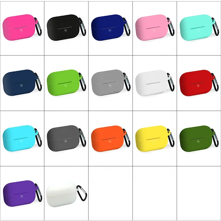 Цветной силиконовый чехол с защитой от падения для Apple Airpods Pro