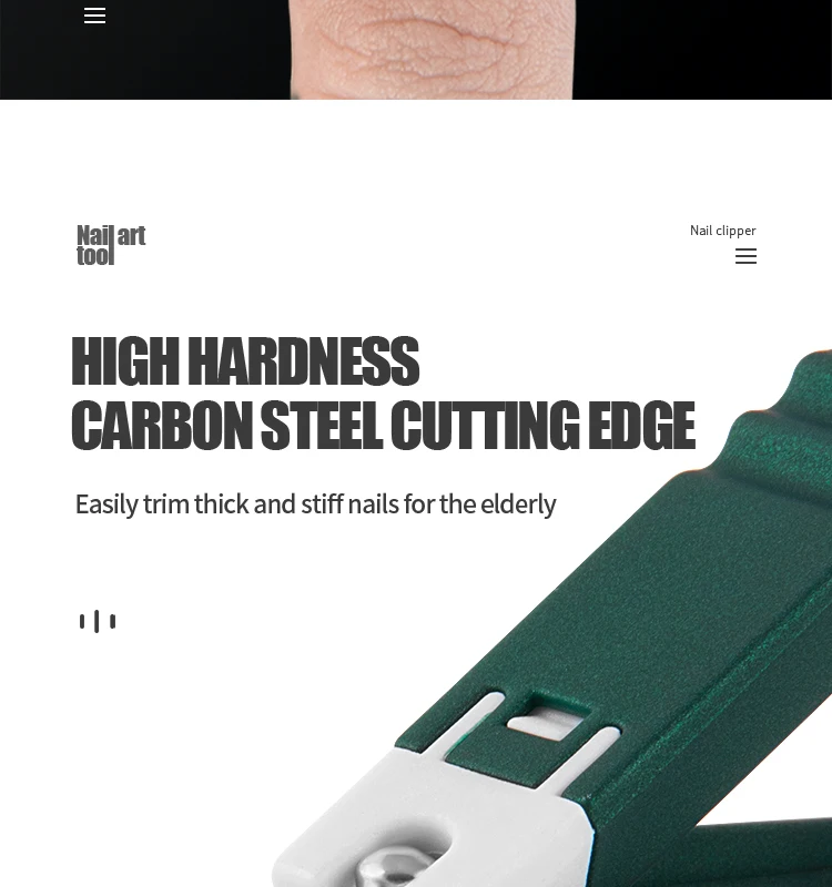 Stainless Steel Magnifying Glass for the Elderly Special Anti-splash Special Thick Hard Nail Clippers Special Thick Hard Nails