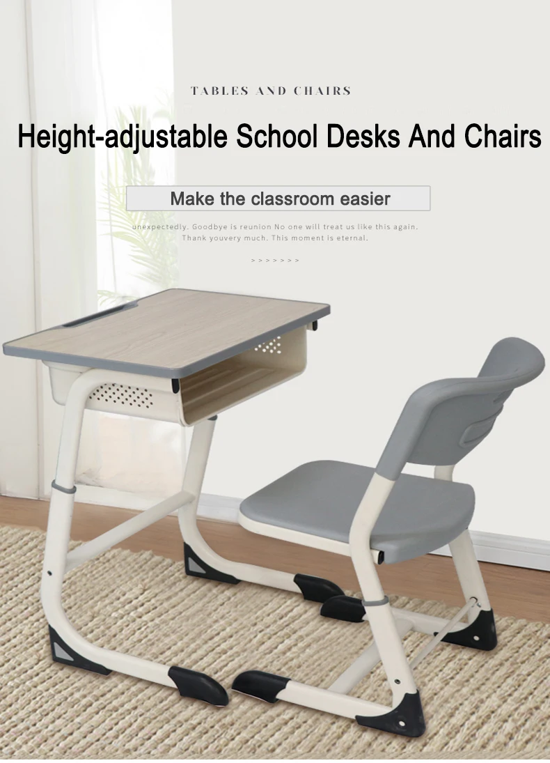 New Cheap College Student Desks And Chairs Set University Classroom