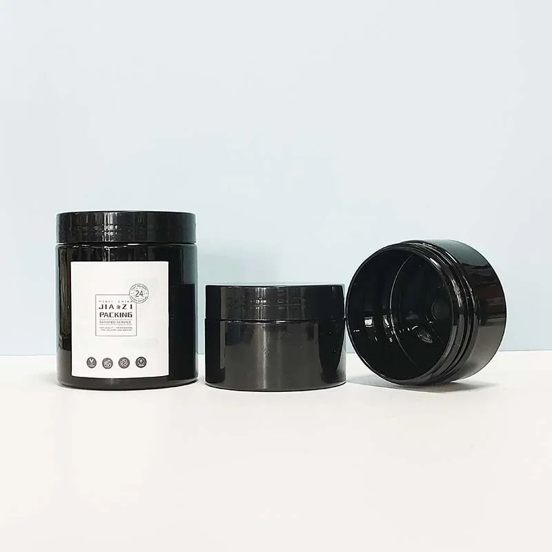 Cute 6 Oz Square Jar Loose Powder Recycled Plastic Jars With Lid