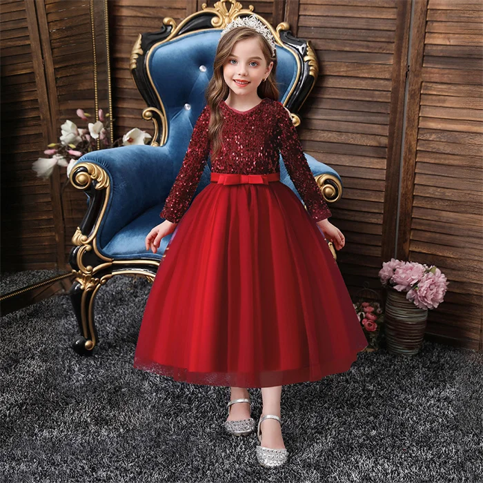 Kids Girls Princess Dress | Wedding Dress Kids Girls | Girls Kids Party  Dresses - Red - Aliexpress
