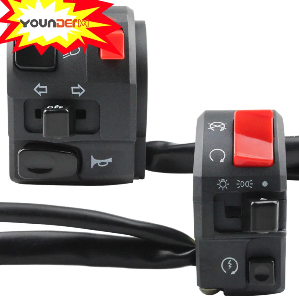 Мотоциклетный переключатель в сборе, переключатель, задний светодиодный индикатор, переключатель для мотоцикла ВКЛ./ВЫКЛ.