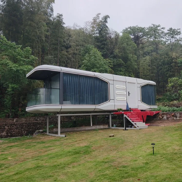 Modern Eco-friendly 40ft Prefab Hotel House Bedroom Villa Smart Modular Space Capsule Designed Etong Sandwich Panel Office