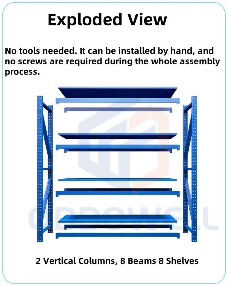 Gowdan Rack Heavy Duty Storage Shelves Metal Display Shelf Storage Shelves and ...
