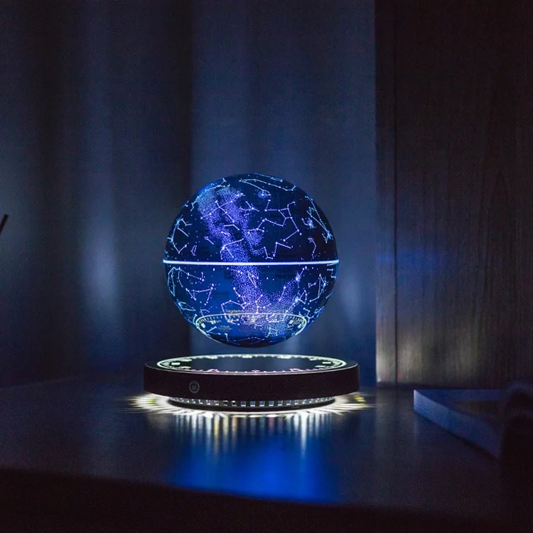 New Modern Creative European Smart Home Living Magnetic Levitation Bedside RGB LED Desk Floating 14cm Starry Night Room Lamp