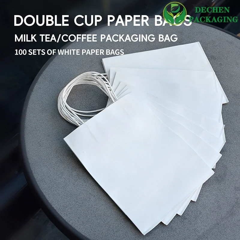 Flat Handle Paper Bags For Retail Shop