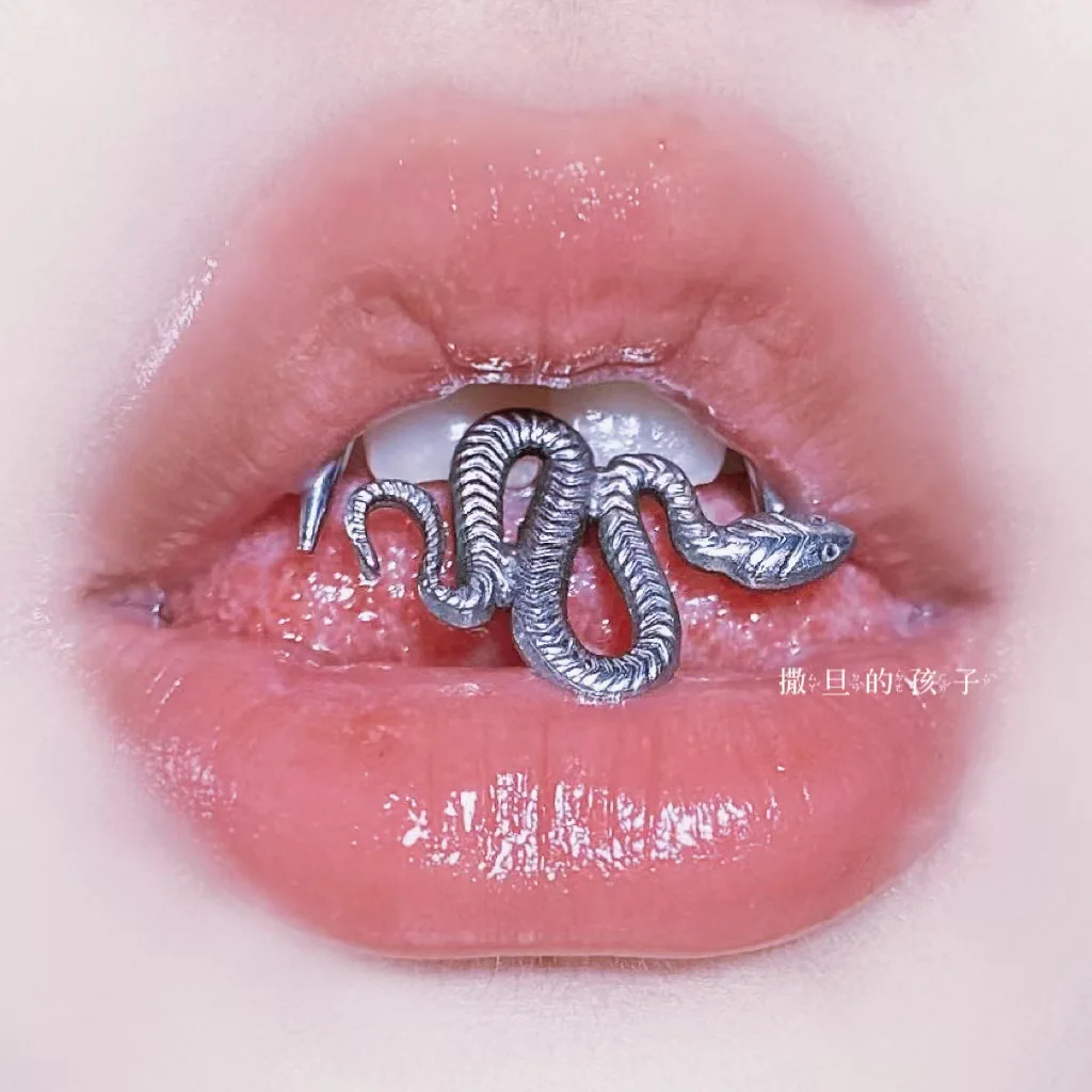Gaby New Sale Sexy Snake Tongue Piercing Stainless Steel Straight Barbell Tongue Rings Helix