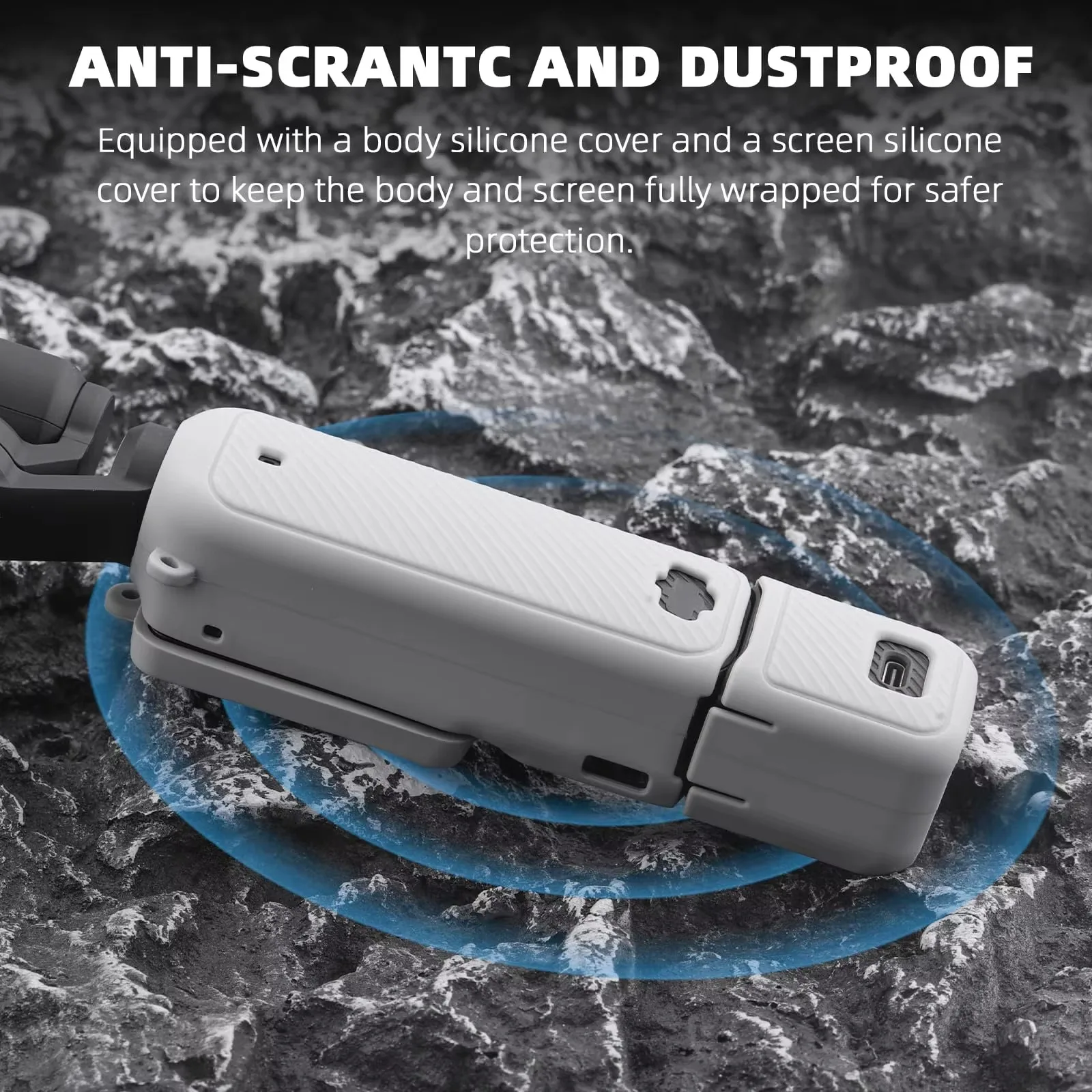 product laudtec dustproof silicone protective case for dji osmo pocket 3 lens screen cover anti loss strap travel sleeve sjk1083-10