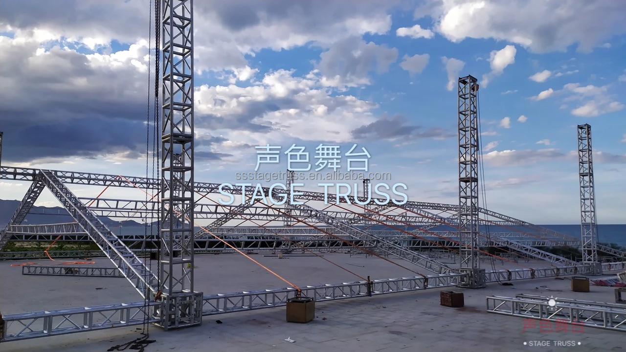product large span triangular roof truss lifting system for outdoor large events concert stage lighting equipment display truss 24377m-8
