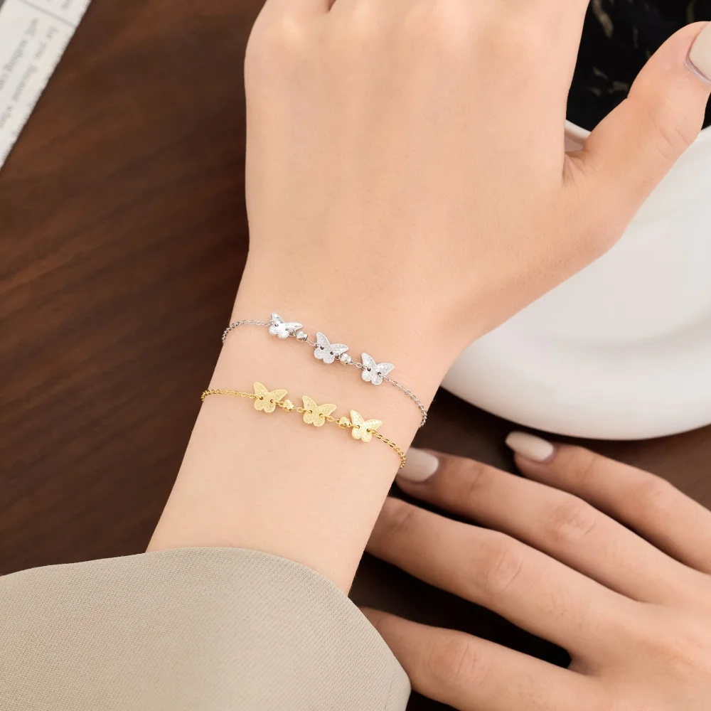 KAKODIY Charm Fashion Jewelry 925 Sterling Silver Chain Buckle Flying Butterfly Pendant Bracelet & Bracelet Women Birthday Gift detail 4