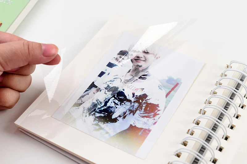 Оптовая продажа, Kpop, фотоальбом для скрапбукинга, спиральная переплетная бумага, ПВХ, самоклеящийся фотоальбом