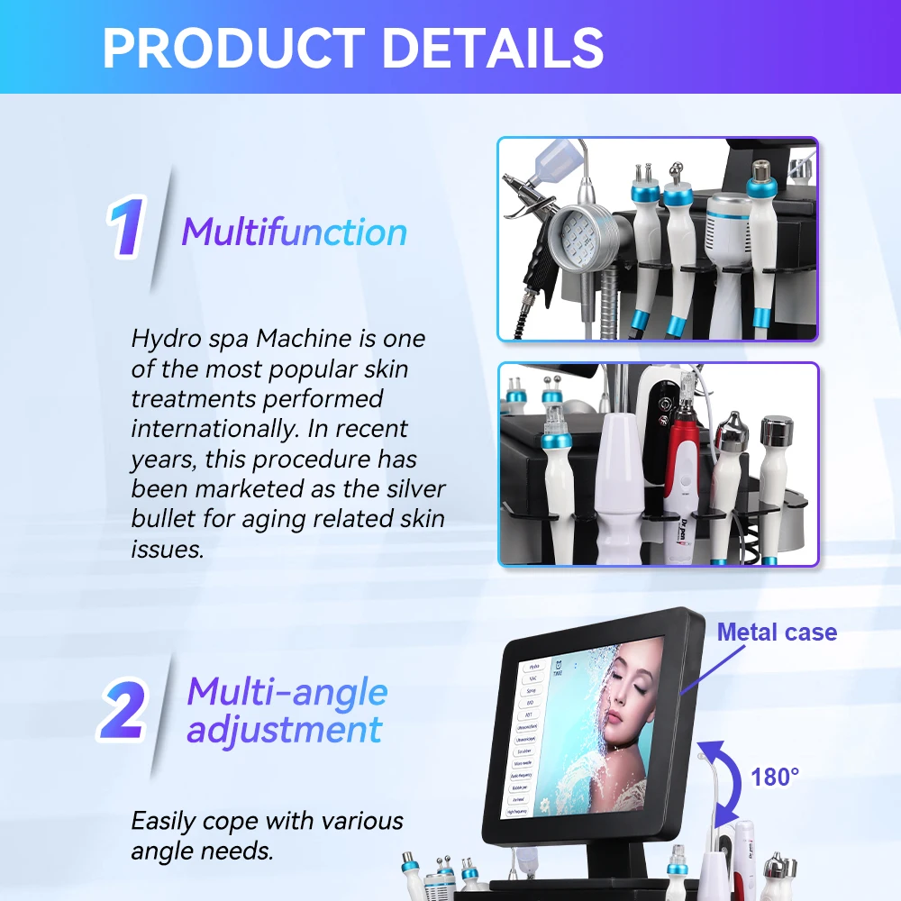 Factory Sales Hydra Beauty Hydro Dermabrasion Hydro Aqua Facial Machine for Clean Skin Rejuvenation Spa Equipment