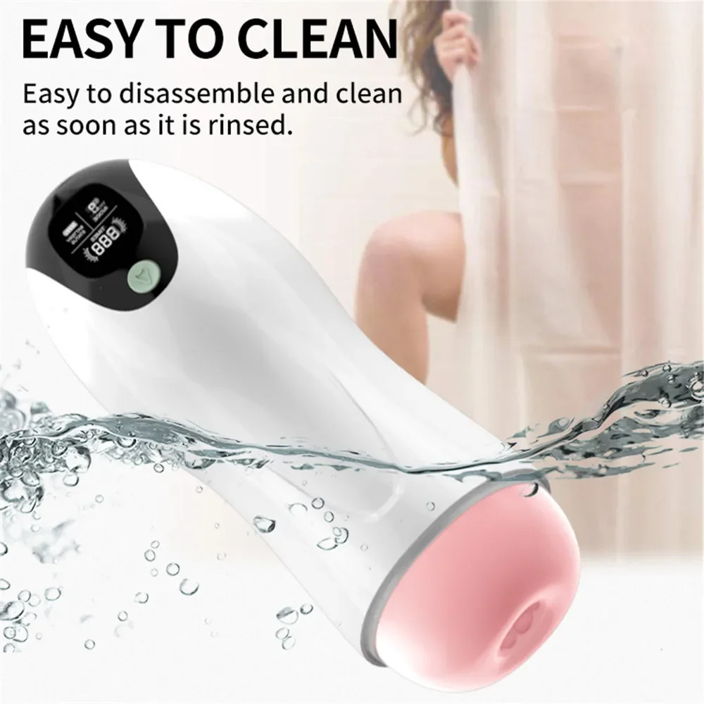 Safe Electric Delayed Ejaculation Training Real Vaginal Feel Seductive Voice Adult Sex Toy Automatic Masturbation Cup for Men