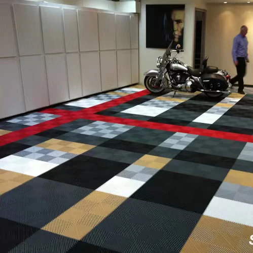 PP Interlocking Mat Anti Slip Interlocking Drainage Garage Floor Tiles Plastic Indoor Floor Graphic Design Free Sample