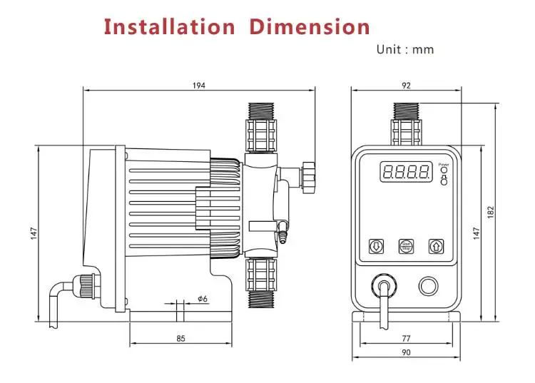 HAOSH Small Automatic Low Pressure Electric Antiscalant Electromagnetic Metering Dosing Pump for Chemical Liquid
