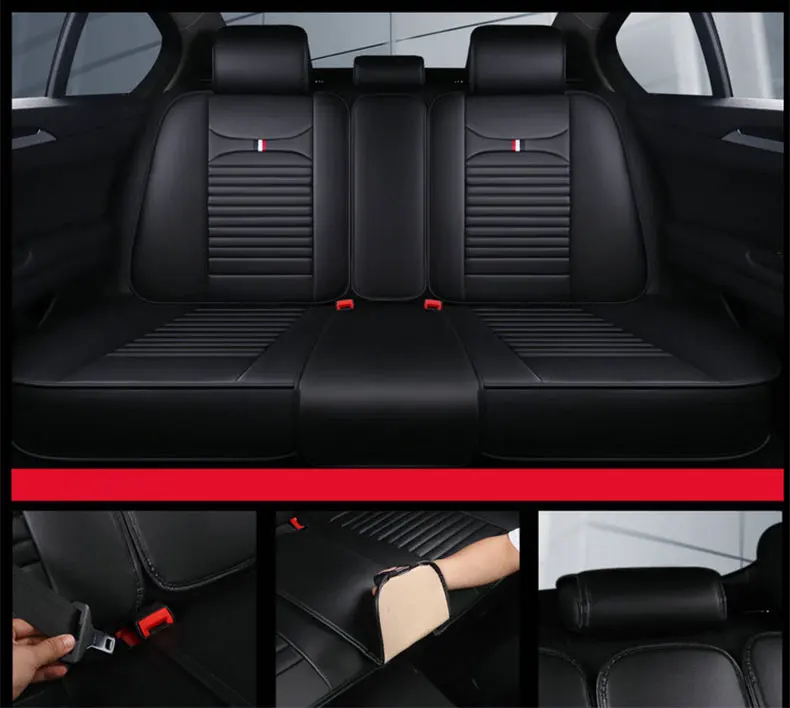 Universal Car Seat Covers Four Seasons Leather Fashion Design Custom