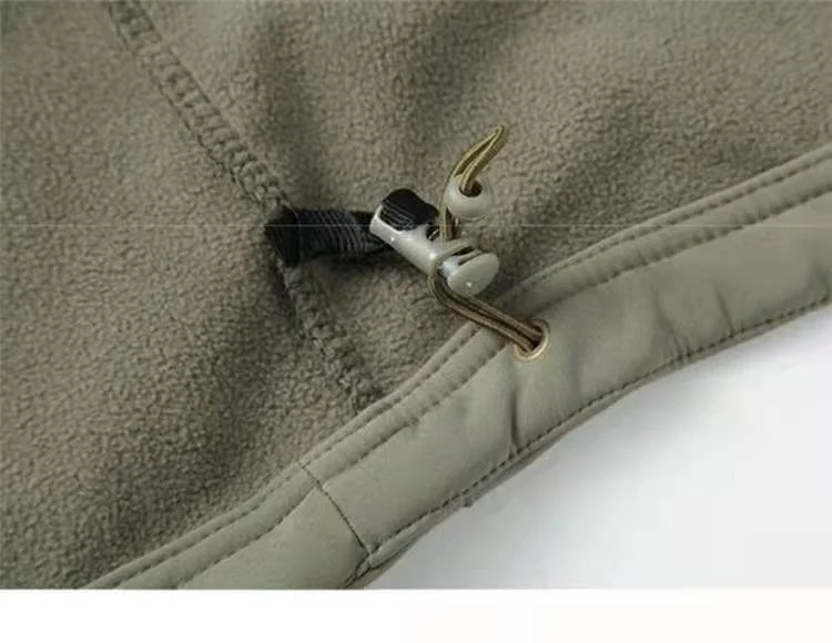 Nylon Cotton Lining Windbreaker Winter Fleece Softshell Jacket For Man