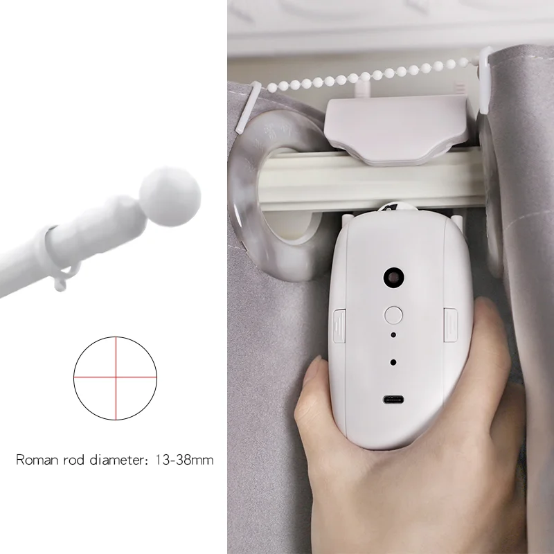 スパイスと Tuyawifカーテンワイヤレススマートカーテンロボットスイッチスマートホーム電気カーテンモーターbyalexa Google