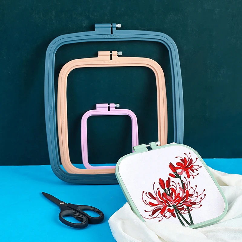 Экологичные красочные квадратные обручи для вышивки крестиком