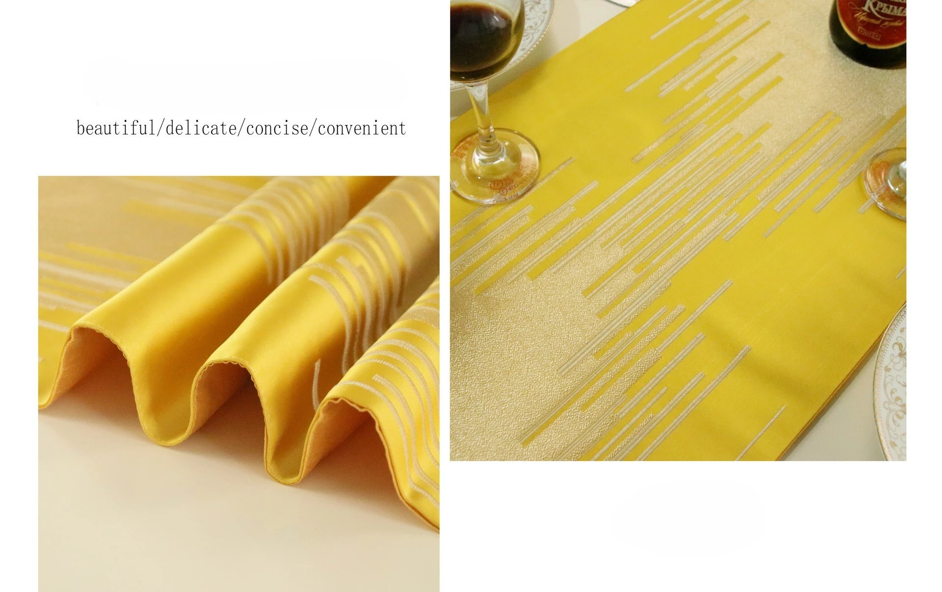 Light Luxurious Soft Polyester Jacquard Decor Fancy Table Runner Fancy