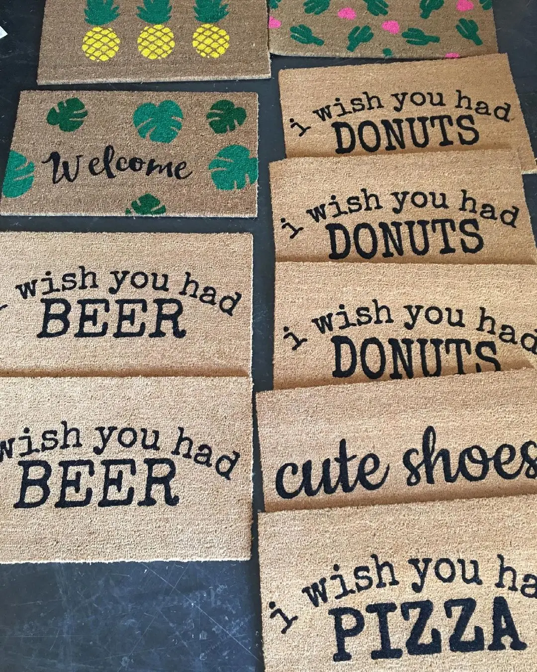 Coconut Door Matt Plain Doormat,Non Slip Print Custom Wholesale Plain
