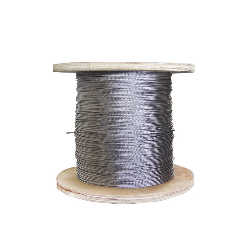 304 stainless steel single stranded wire rope 1x7 structure 1.2mm 1.5mm 1.8mm 2.0mm snakeskin sleeve threader