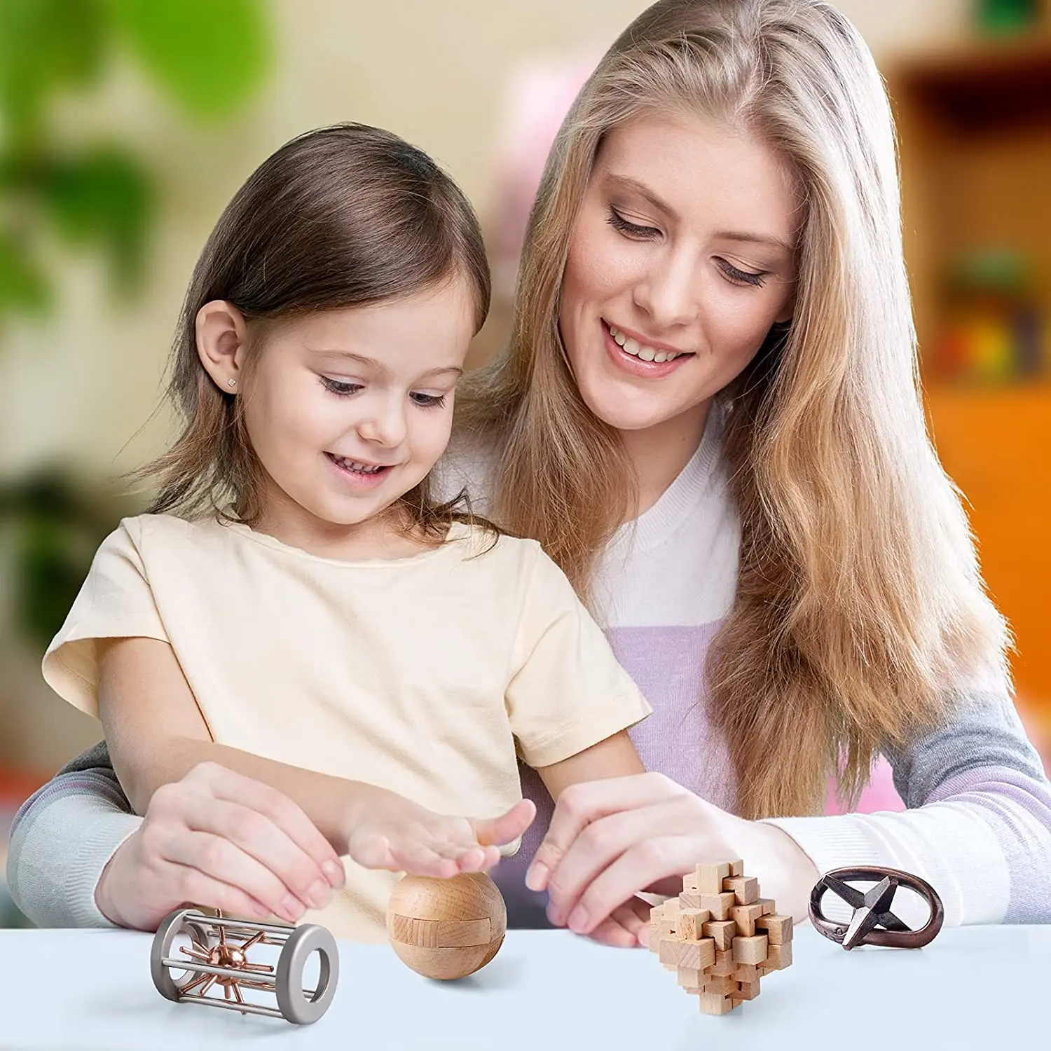 Unlock Interlock Assorted Intelligence Mind Logic 3d Burr Luban Kongming Lock Wooden Brain Teaser Puzzle Solutions Games Iq Toys