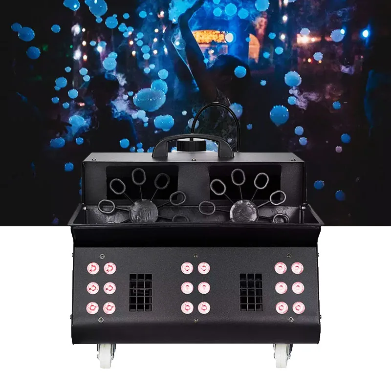 Machine à Fumée Et à Bulles Professionnelle 1500W Avec 18 LED RGB - Contrôle DMX512 & Télécommande - Pour Fêtes, DJ, Mariages