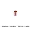 Oro rosa / 2.0mm de ancho * 2.0mm de largo (1.4 agujeros)