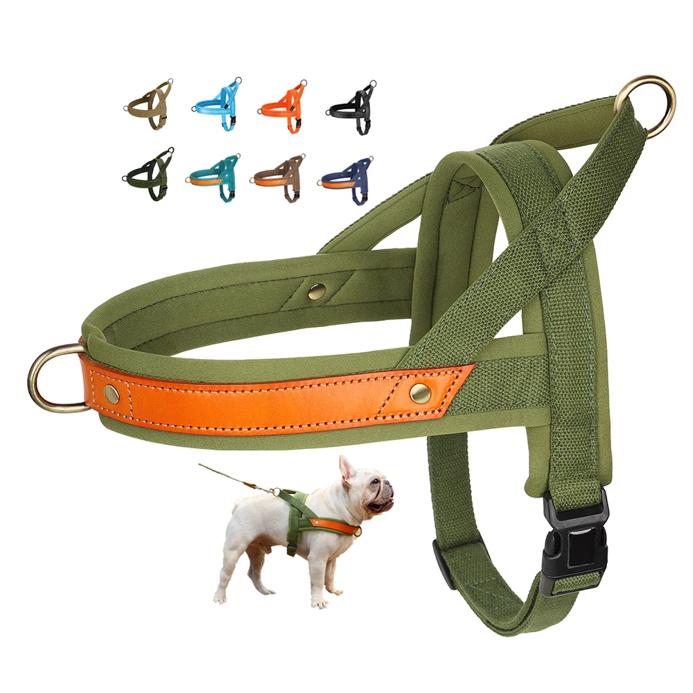 Nylon no pull dog harness vest Strap with Handle Training easy walk ...