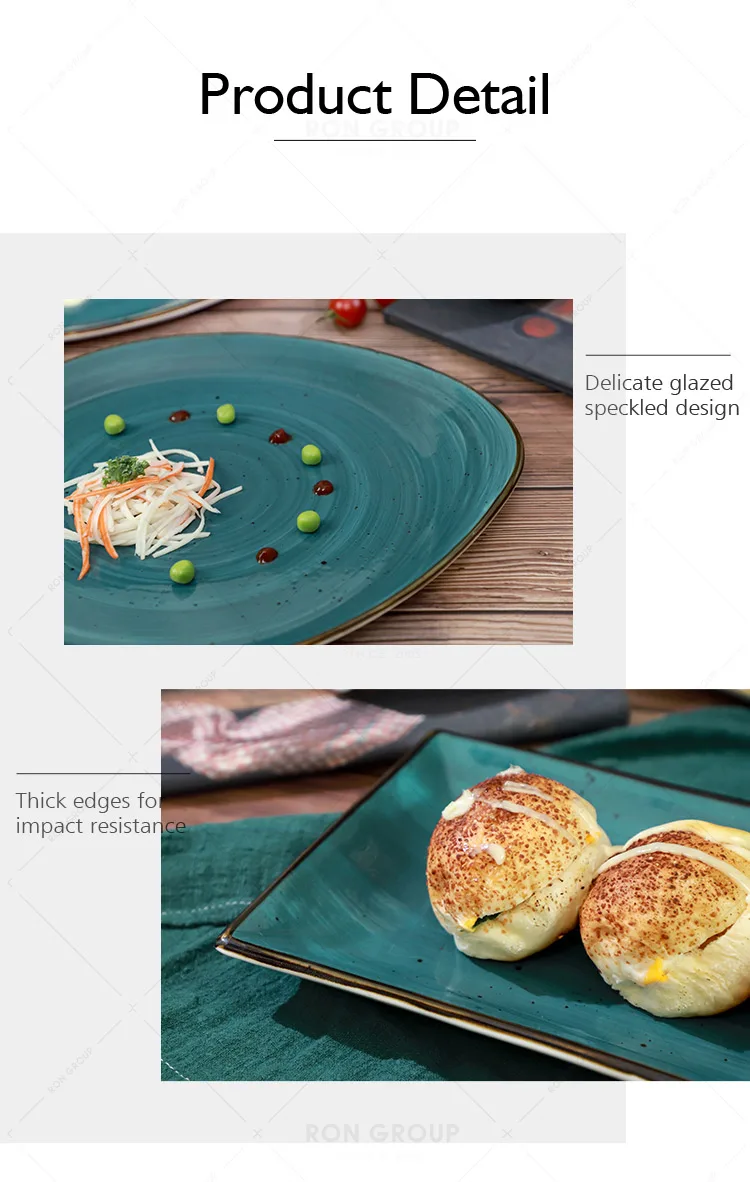 Wholesales Ceramic manufacturer restaurant decoration round wall plate round ceramic butter dishes dinner ware sets