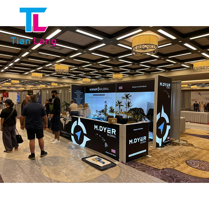 TianLang aliuminio LED šviesos dėžutė 6*3 prekybos stoties stilinga reklama, parodos stoties dizainas