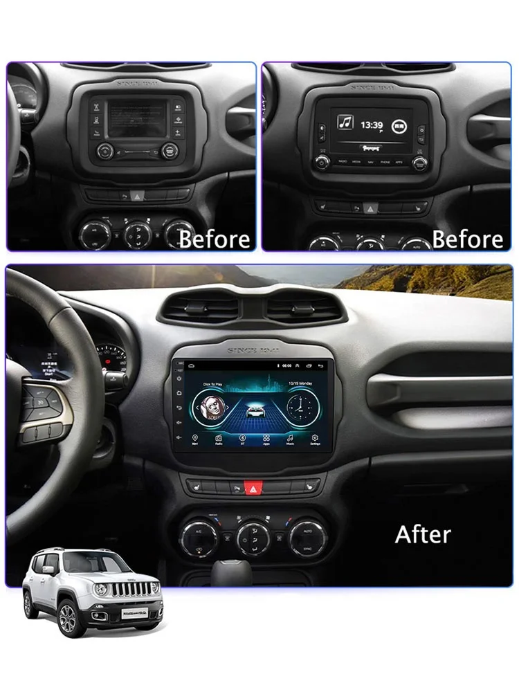 ジープ レネゲード 2016年 BU14 カーラジオセット ジープ レネゲード 2016年 BU14 カーラジオセット