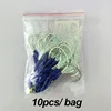 Ten double hooks