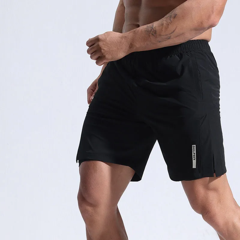 Mænds afslappede shorts ensfarvede brugerdefinerede trykte sports fem Fiess strandbukser åndbar mesh basketballshorts73_voghion.com