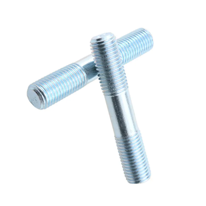 White Blue Galvanized Zinc Plated DIN938 Stud Bolts Manufacturer and  Supplier