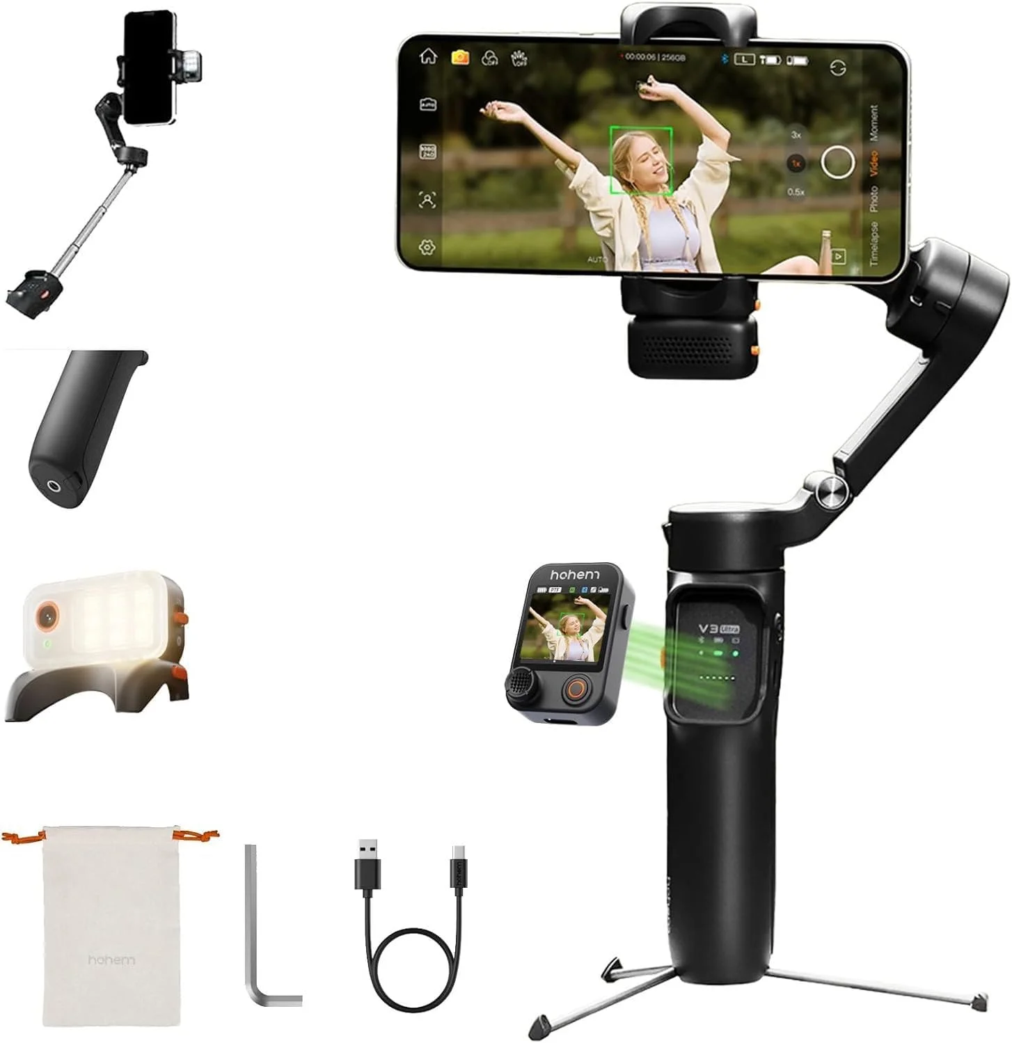 Hohem Isteady V3 Ultra Smartphone Stabilizer - Ai Face Tracking