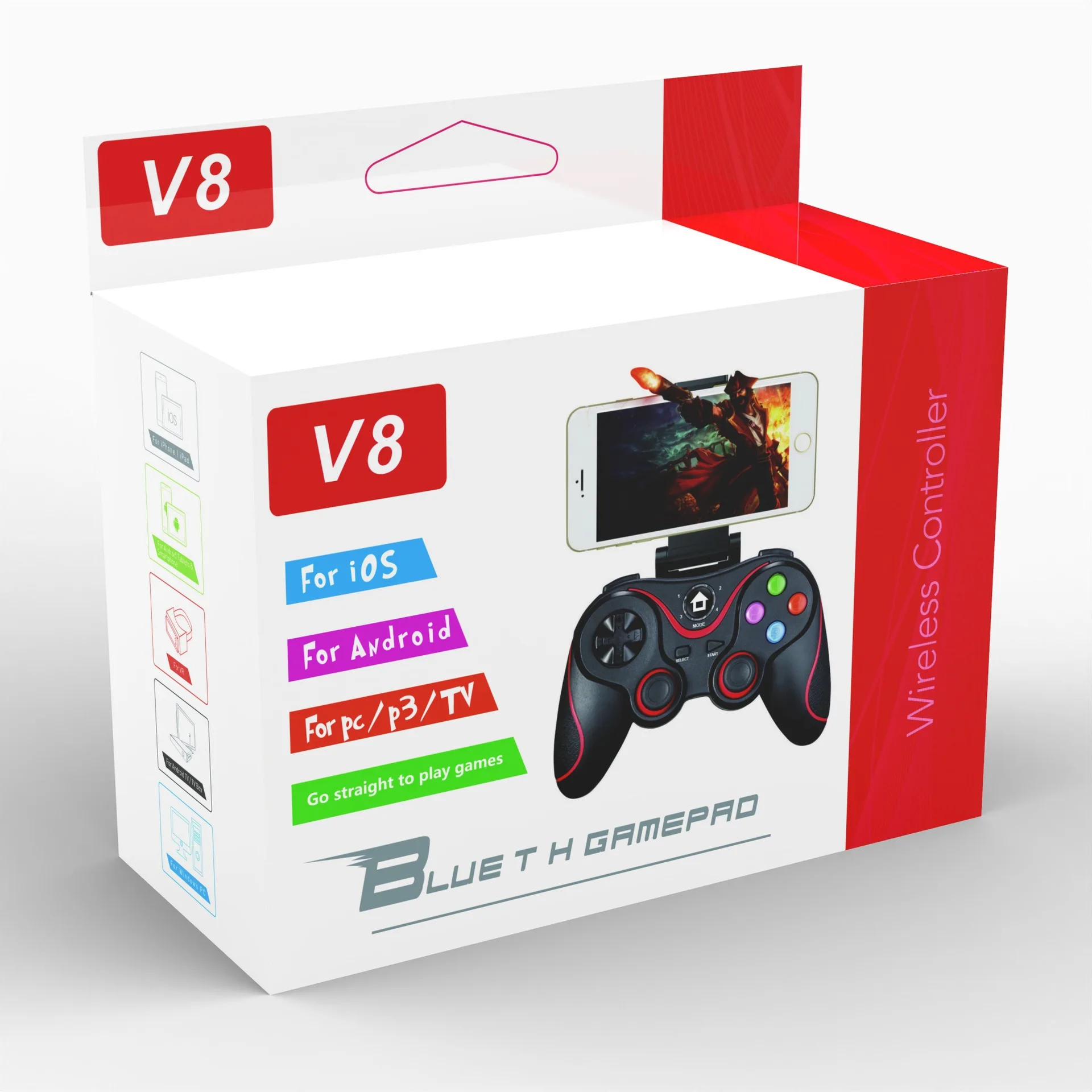 2023 новый смартфон игровой коврик джойстик V8 V13 геймпад совместим с ios pc ps3 ps4 bluetooth подключение к мобильному