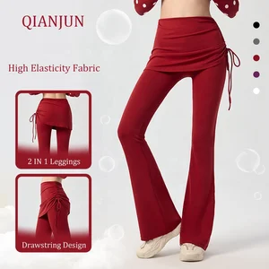 Wholesale Women High Waist Drawstring Sports Fitness Yoga Flared Pants Sweat-Wicking Breathable Gym Fitness Yoga Wear